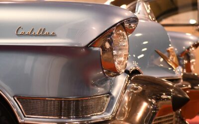 blue Cadillac vehicle close-up photography